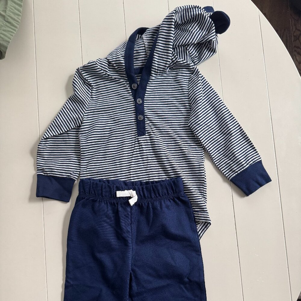 NWOT Carter's Striped Shirt and Pant Outfit | 9mo